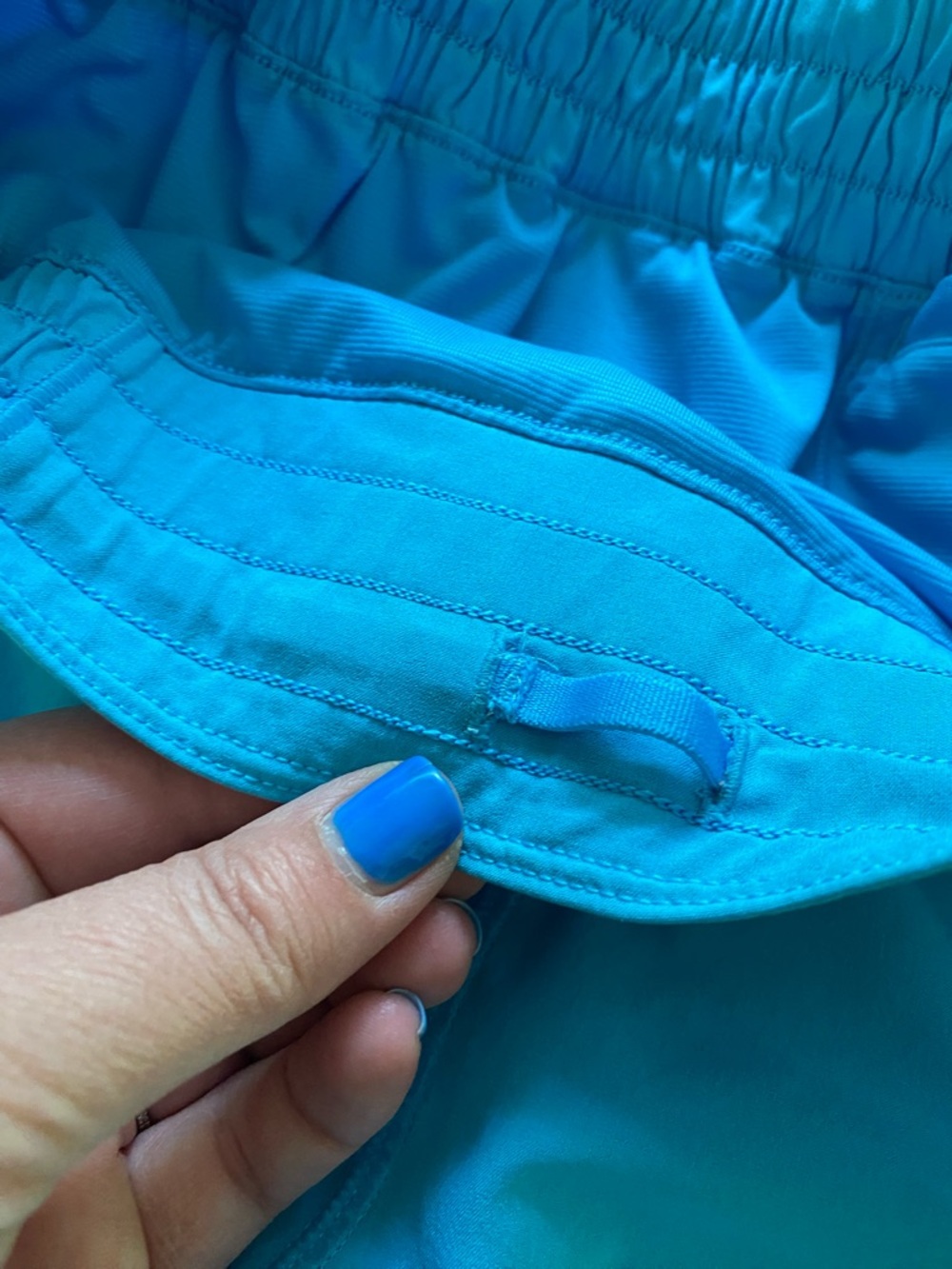 Lululemon Turquoise Blue Hotty Hot High Rise Lined Short 4 inch 4 - Picture 11 of 16